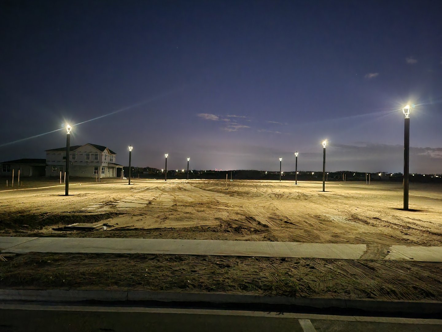 Solar street light installation