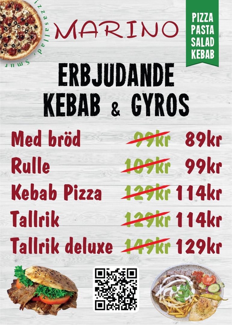 Kebab specialerbjudande på Marino