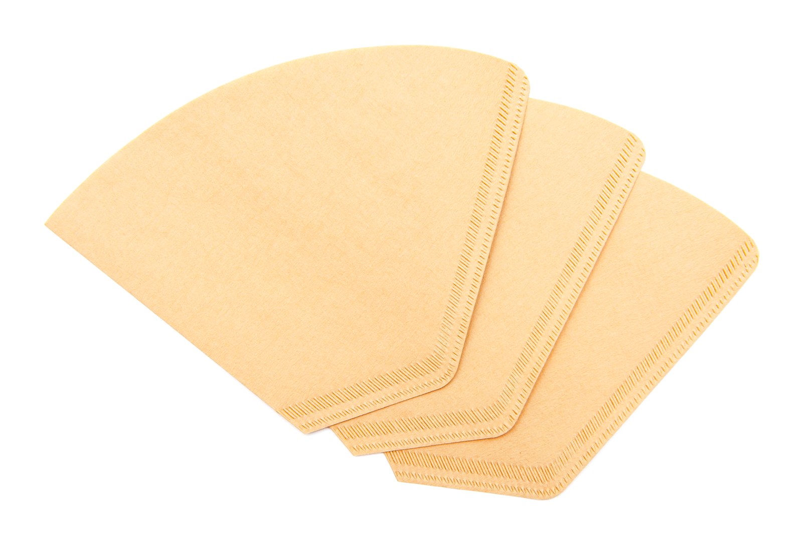 Coffee filters isolated on the white background