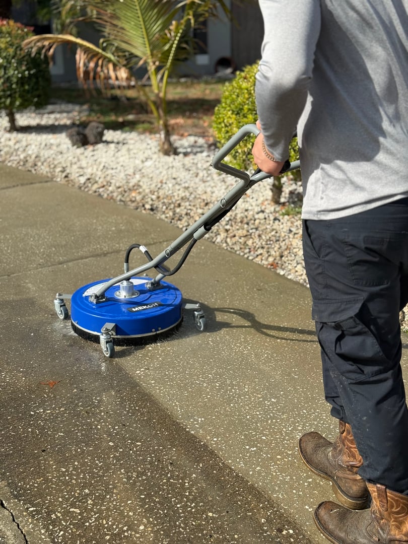 Before pressure washing