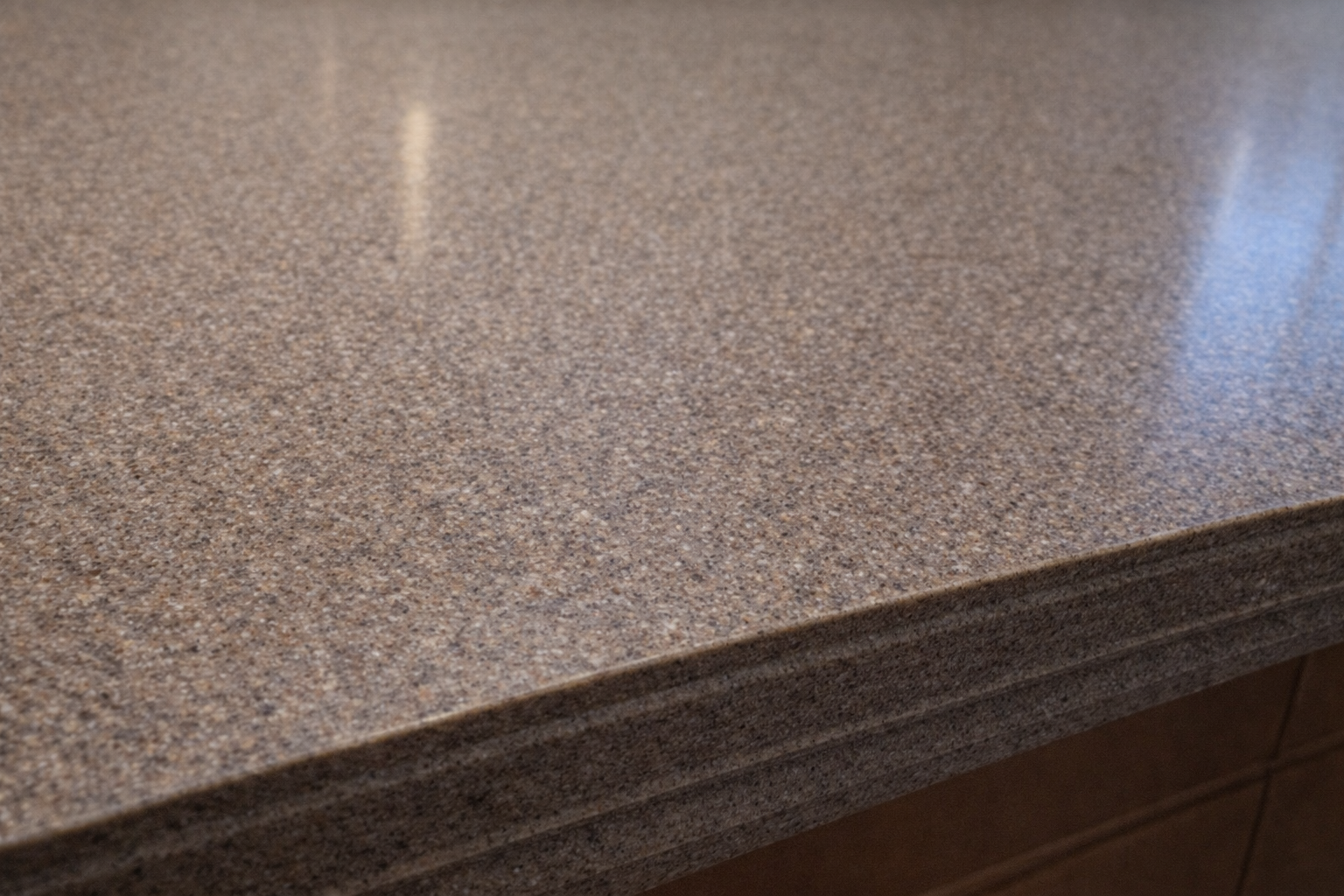 Seamless countertop repair close-up