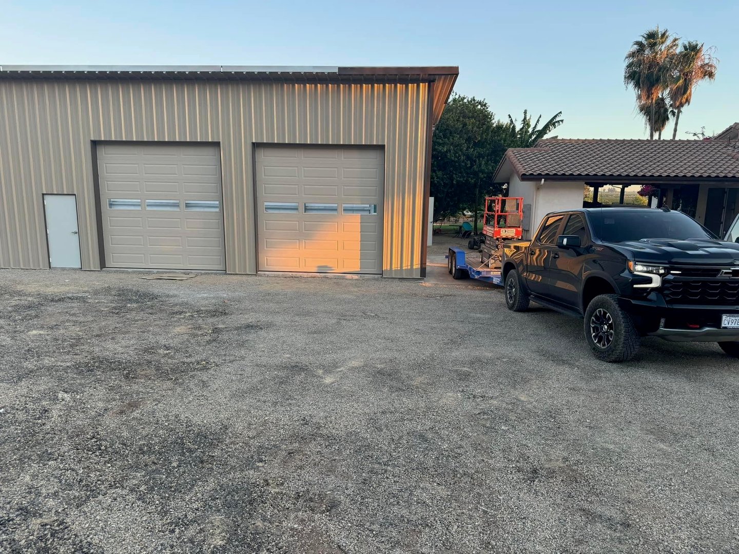 Completed garage door installation