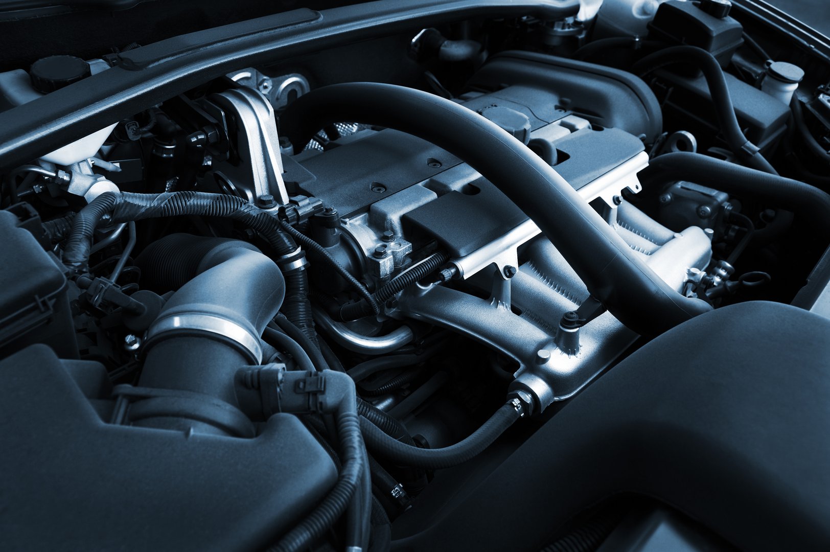 Powerful luxury car engine