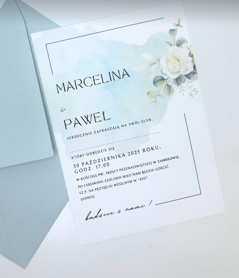 Zaproszenie kwiatowe 8