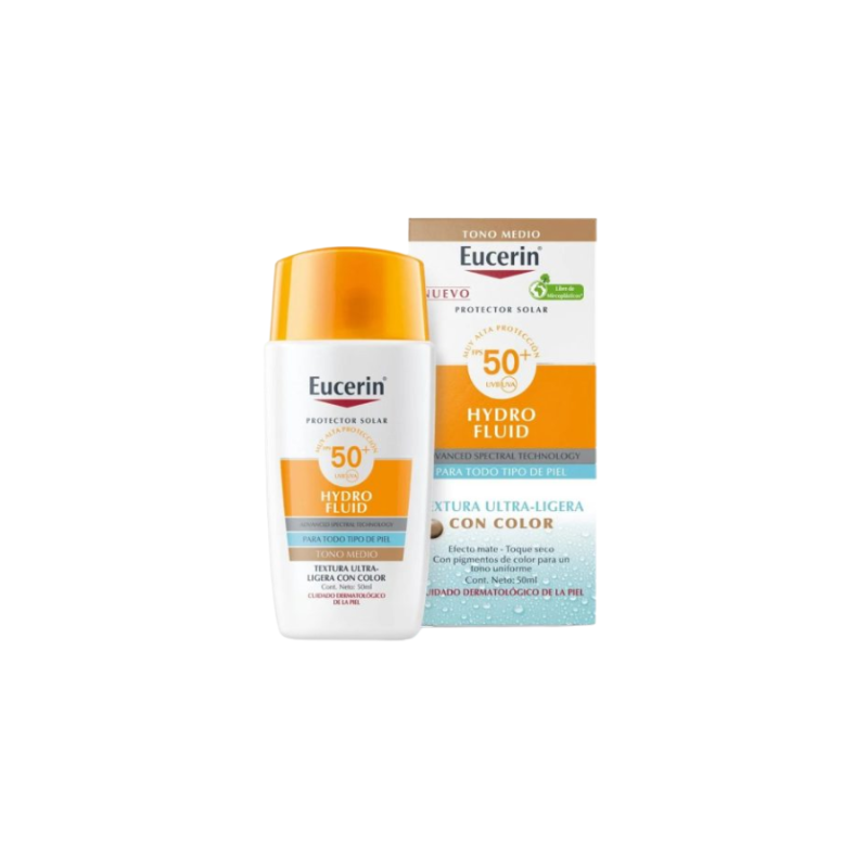 EUCERIN HYDRO FLUID TONO MEDIO FACIAL ULTR LIGERO SPF50 50ML
