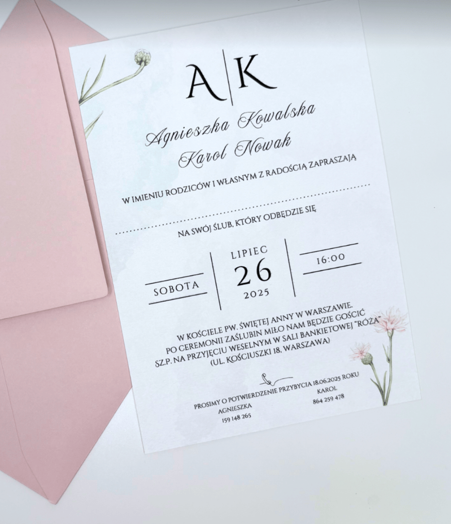 Zaproszenie kwiatowe 12