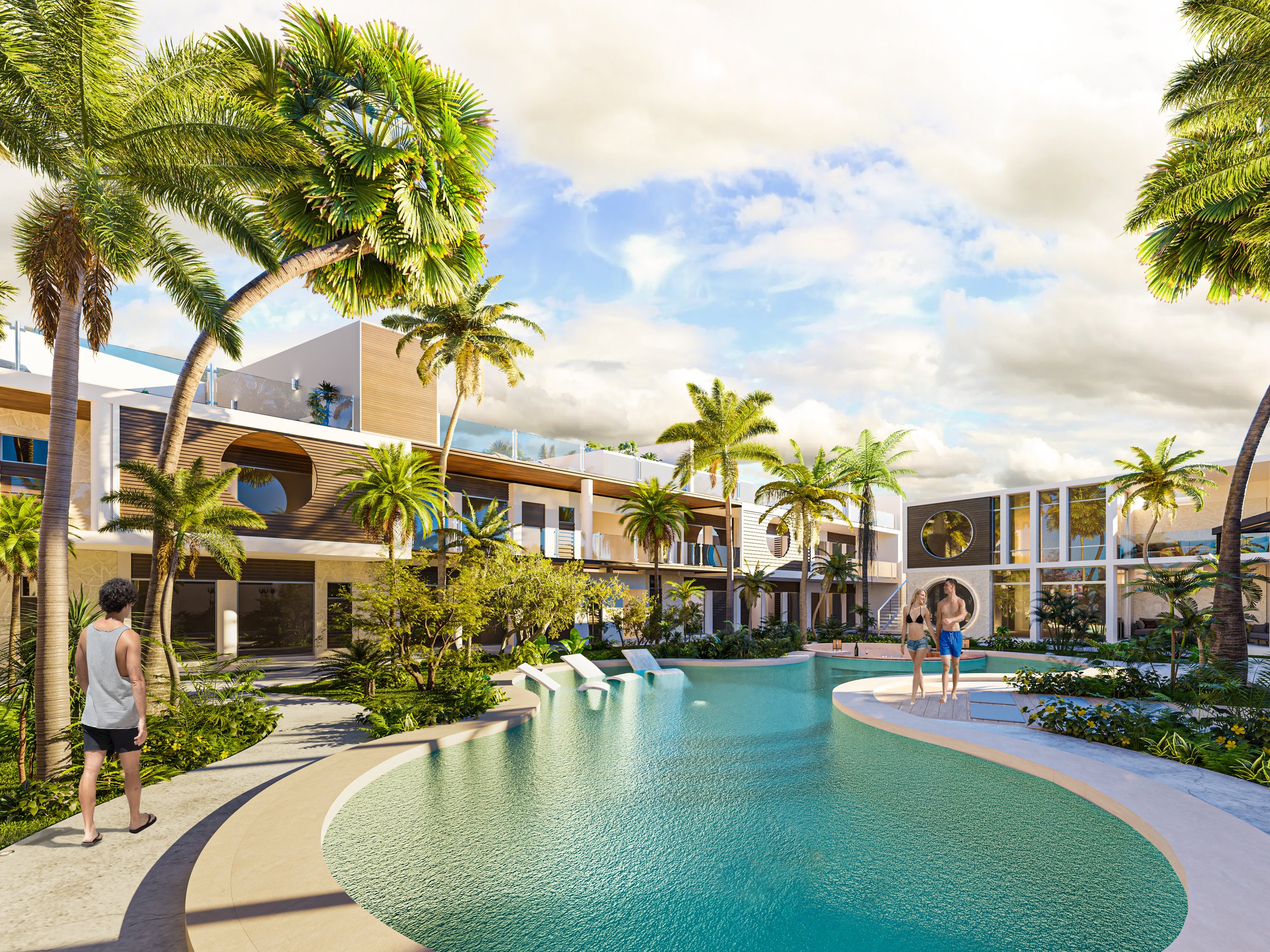 Vista en perspectiva del proyecto Laurel