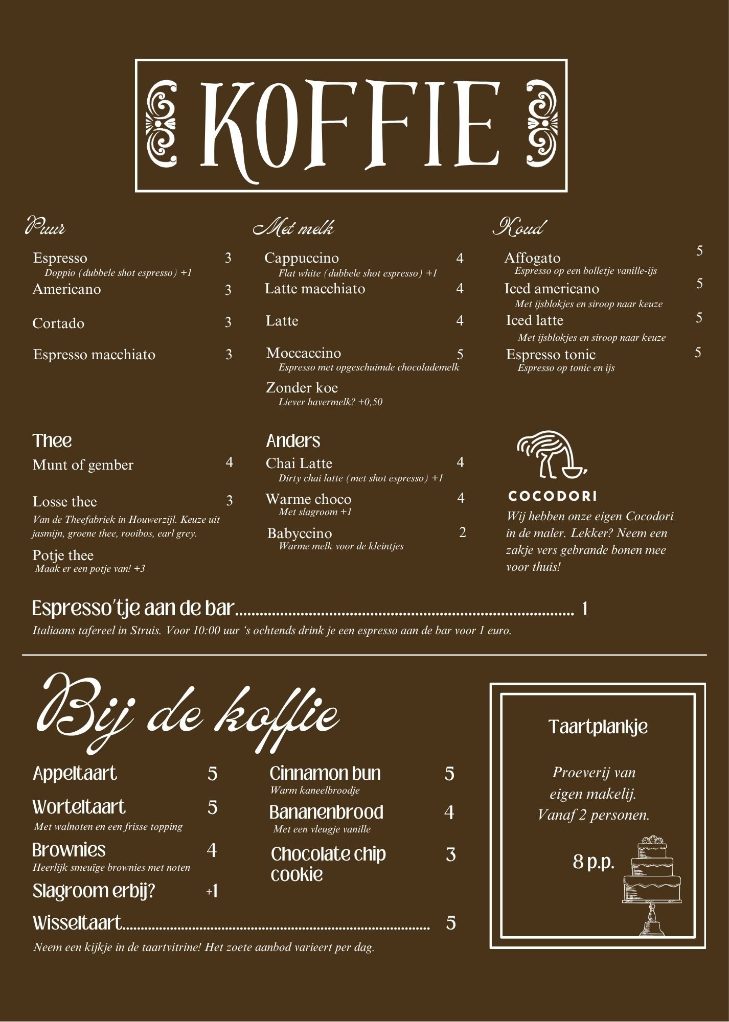 Struis Menukaart - Pagina 2