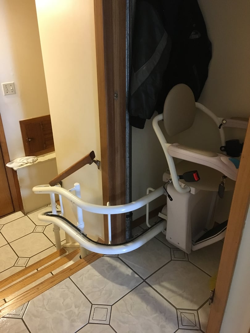 Custom stair glide system installation