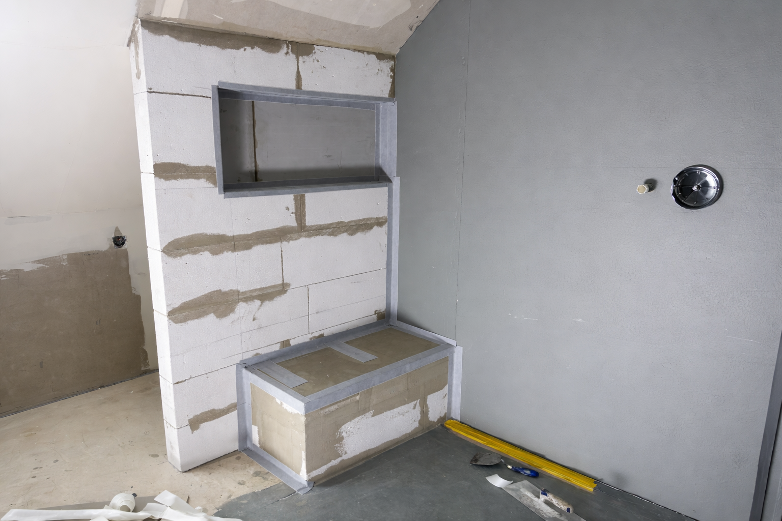 Vorher: Altes Badezimmer