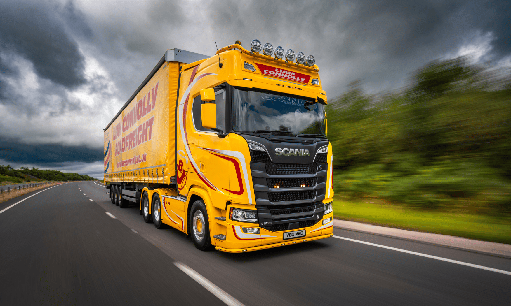 Liam Connolly truck on the road