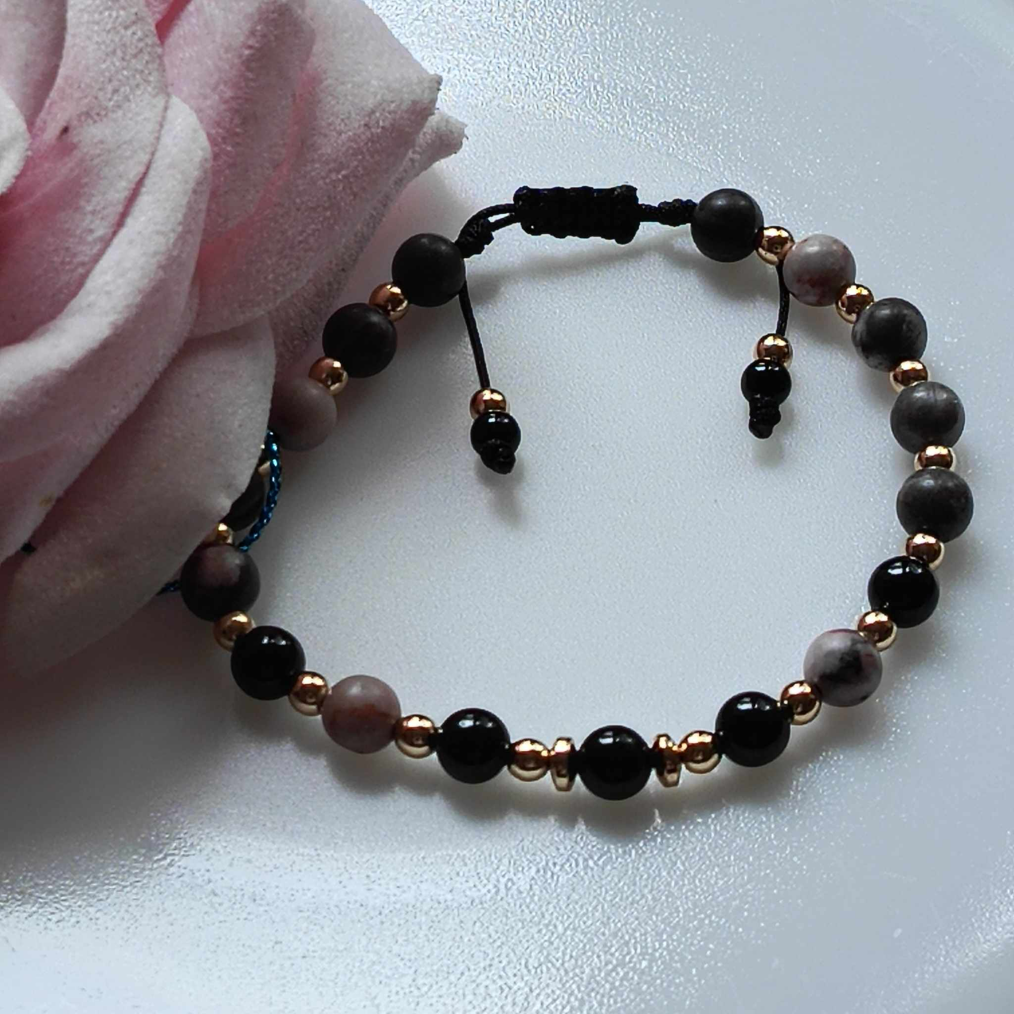 Śliwkowy Jaspis & Turmalin – Subtelna Siła