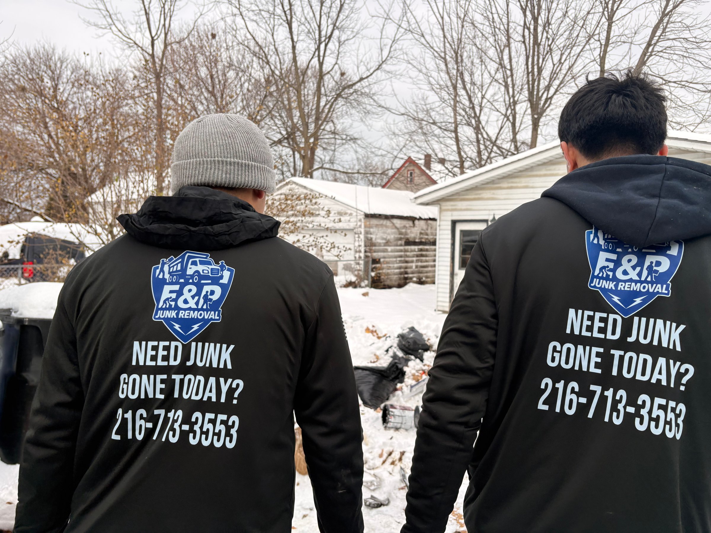 Junk removal truck and team