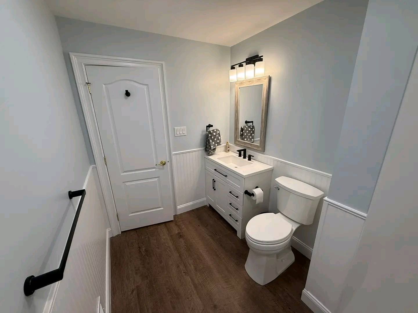 Bathroom remodeling near me in Toledo — finished shower with tile work and new fixtures