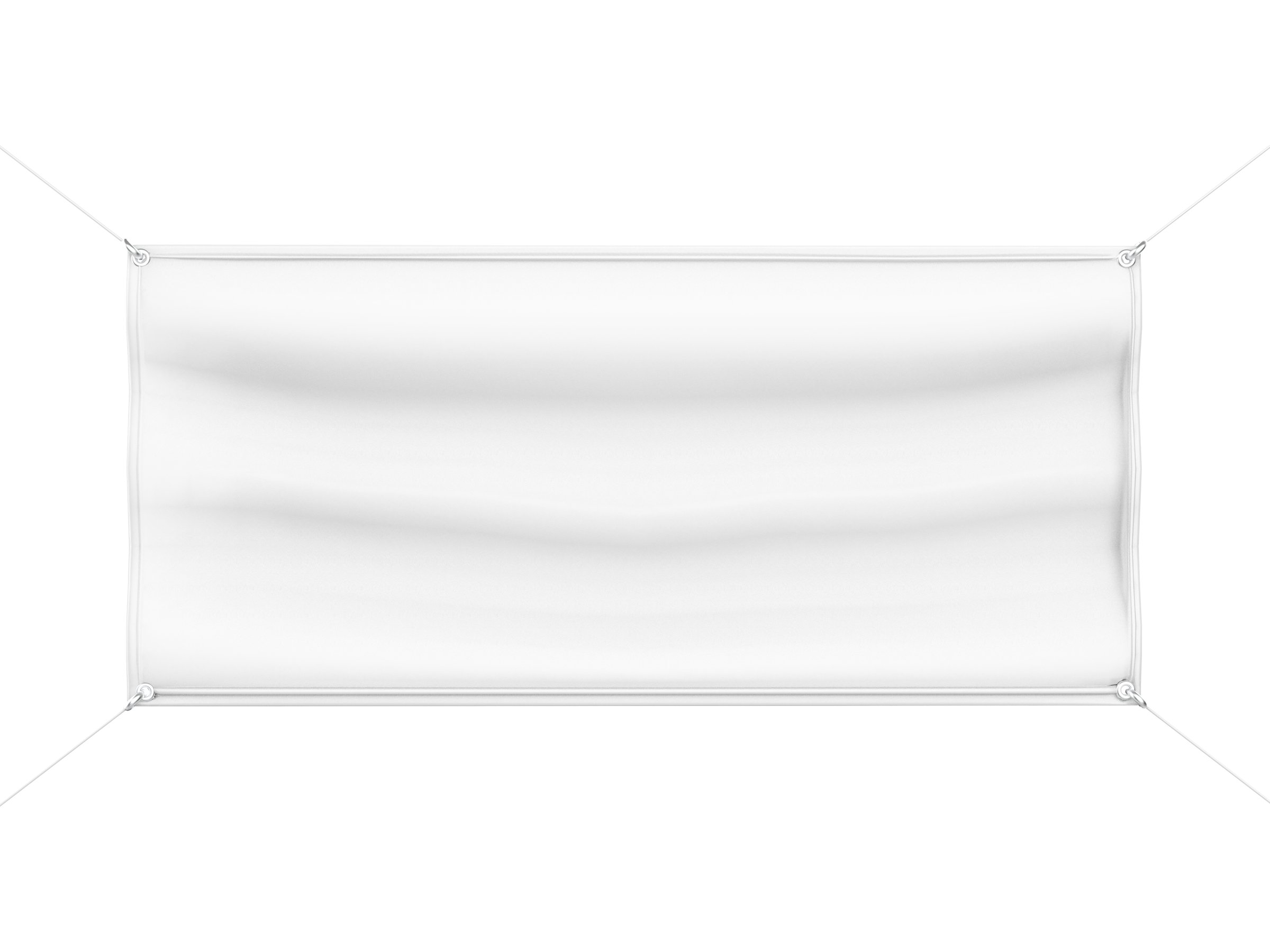 Banner - Sign, Plastic, White Color, Hanging, Template