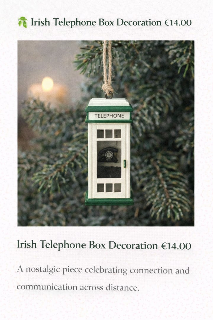 Irish Telephone Box Decoration