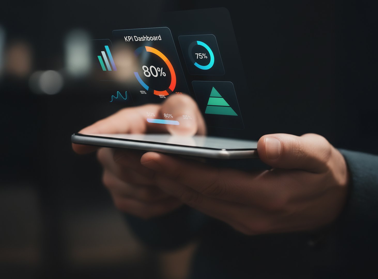 User Reviewing Financial and Project Data