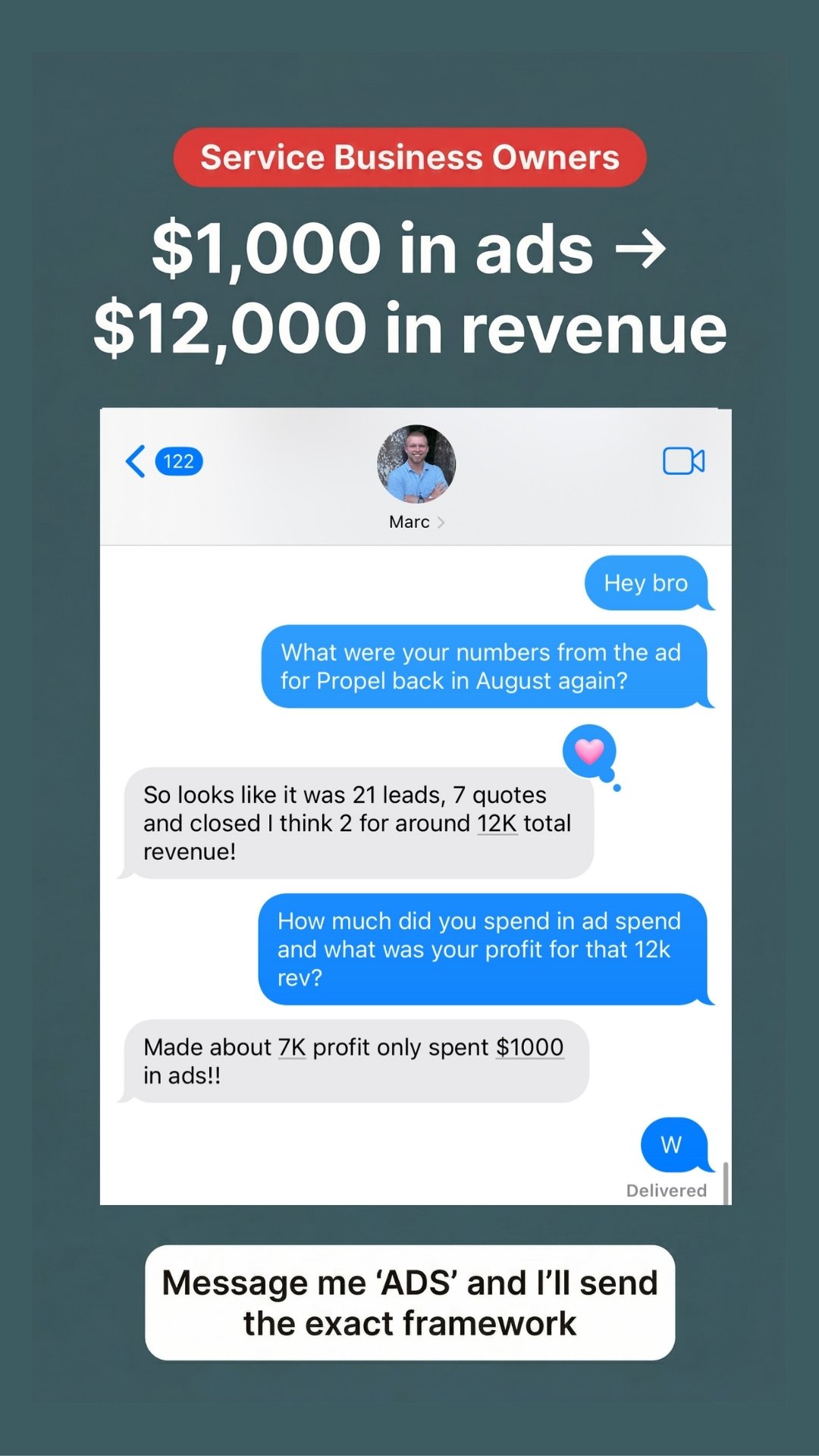 Client testimonial screenshot