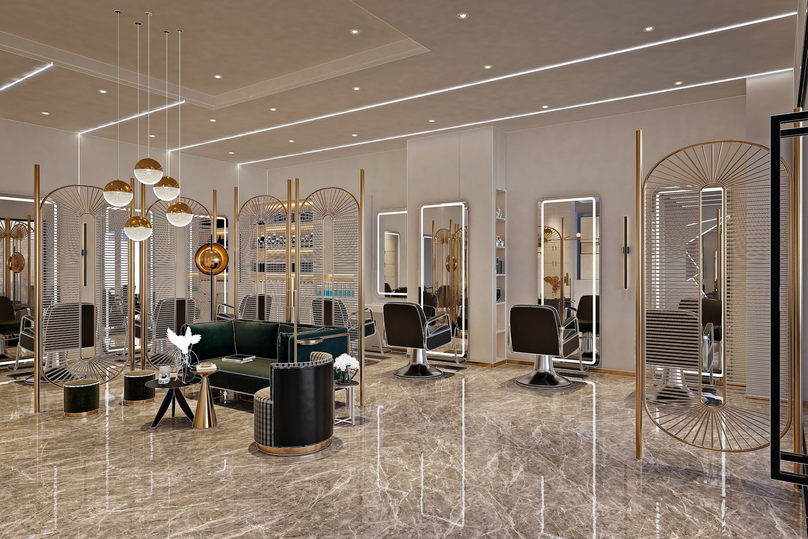 3d render of beauty spa saloon