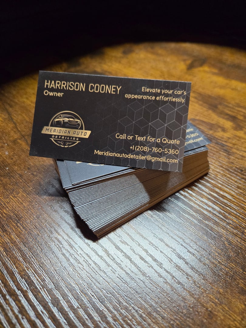 Auto detailing business card