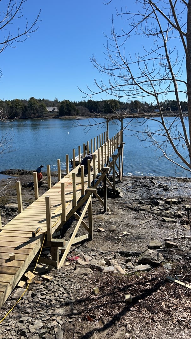 Marine dock project by Midcoast Dock LLC