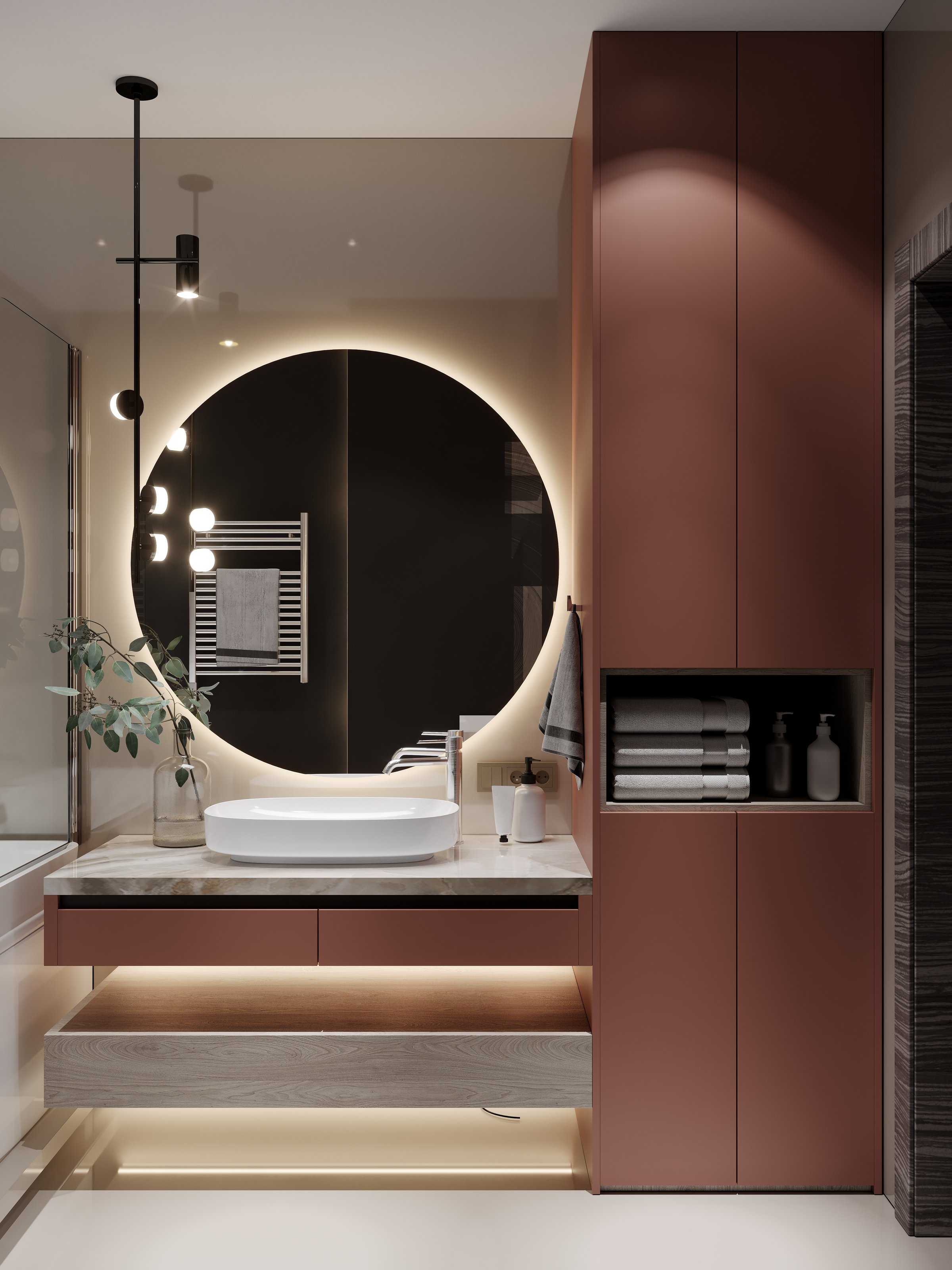 Modern bathroom mirror