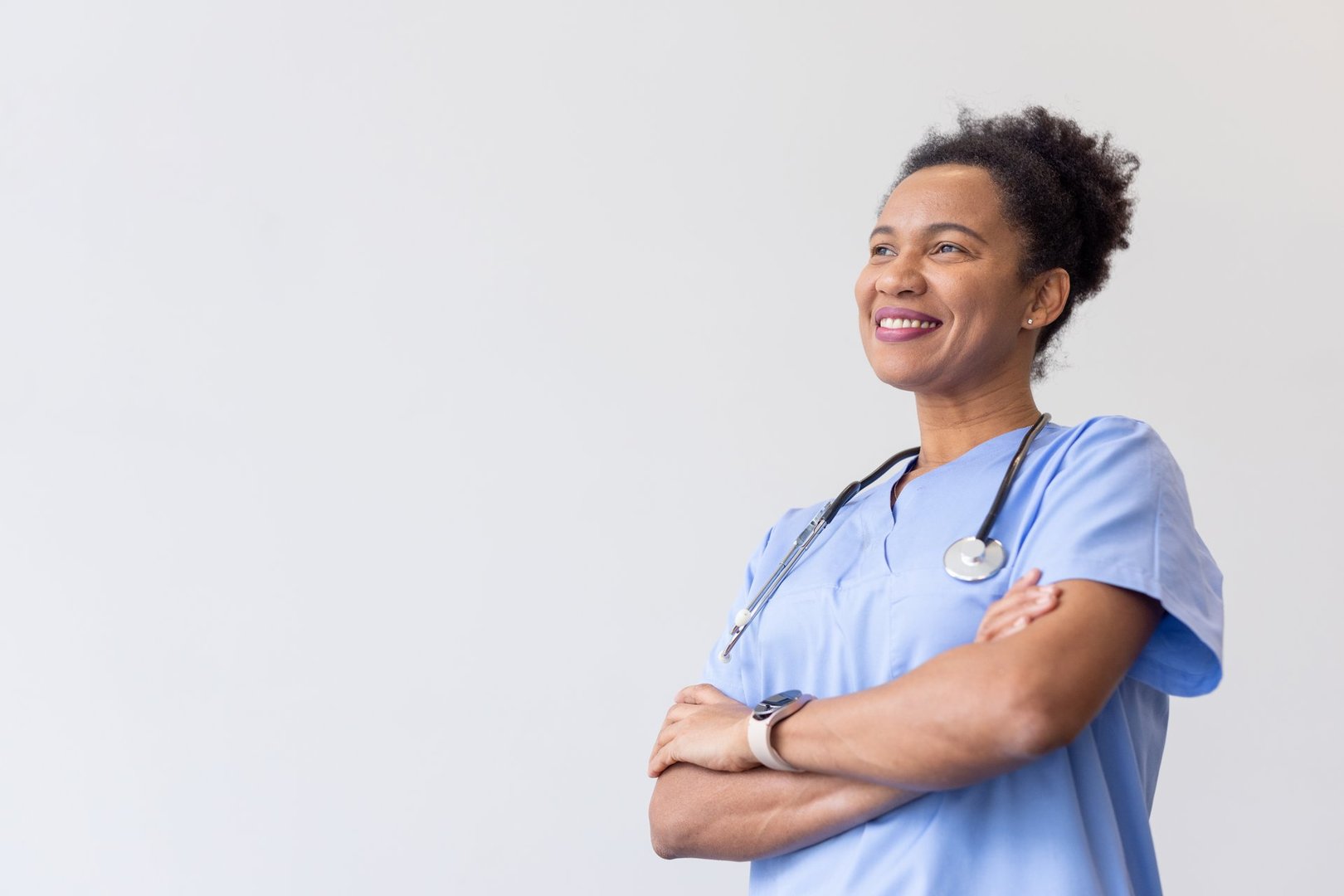 Dedicated African American nurse in a professional portrait