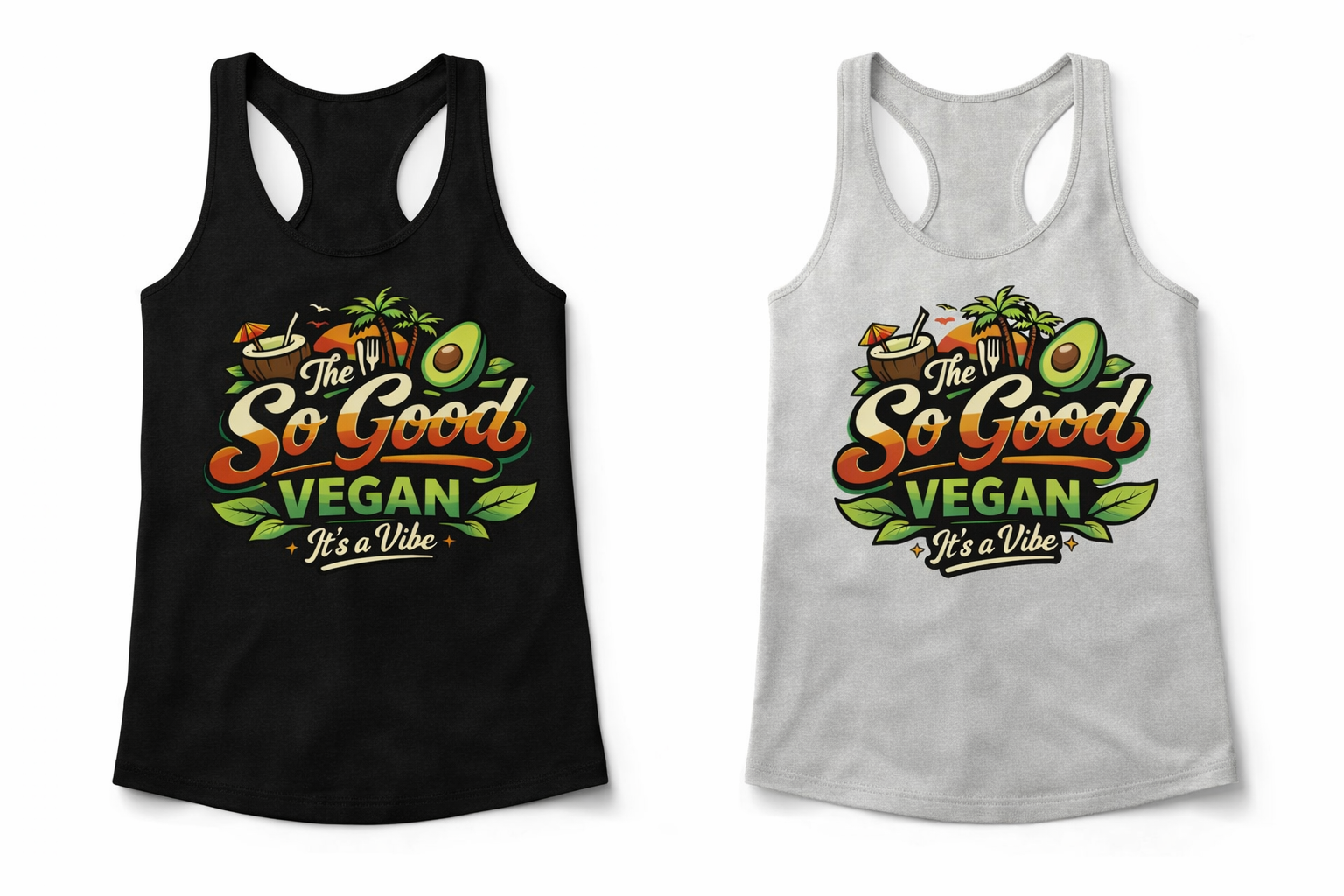 Racer Back It's A Vibe tank top mockup