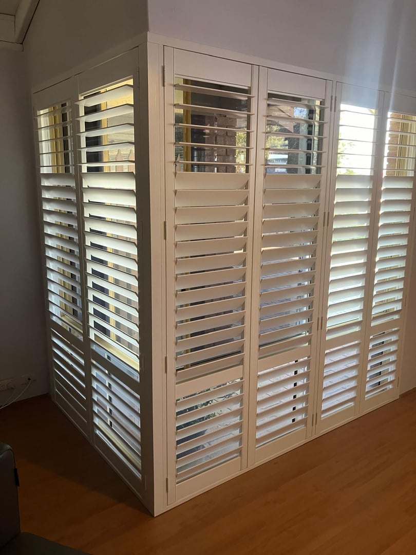 Custom plantation shutters Perth window treatment installation home improvement