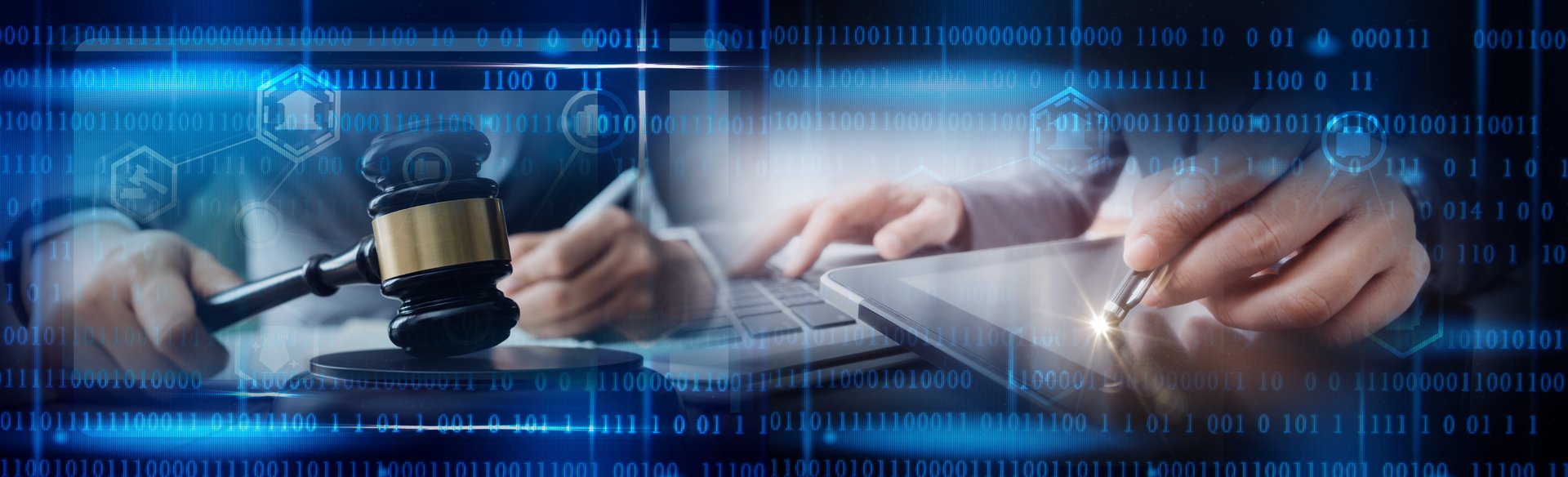 Lawyer, Labour law,  Attorney at law, Legal advice business concept on screen.