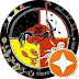 Round logo with four quadrants, each featuring different symbols and colors, and a star icon overlay in the bottom right.