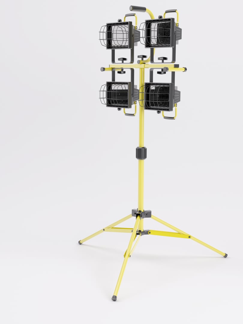 3d render of industrial site lights