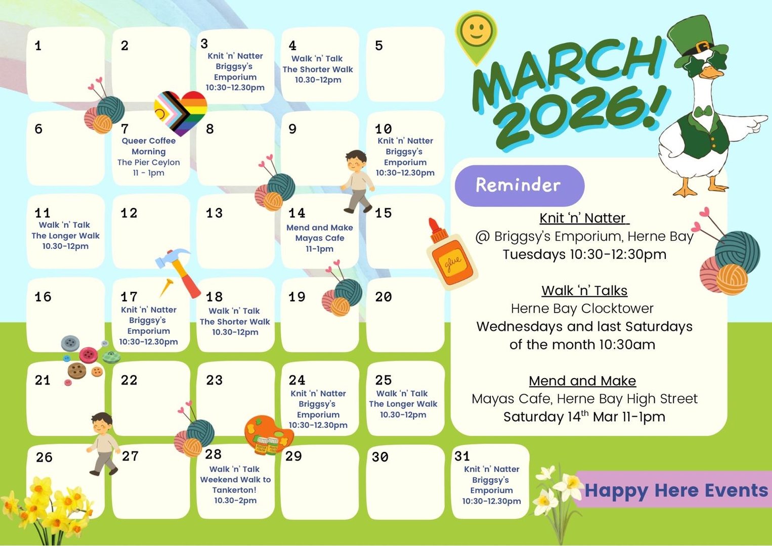 Monthly Events Calendar