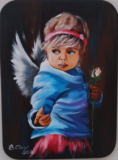 Aniołek z różyczką