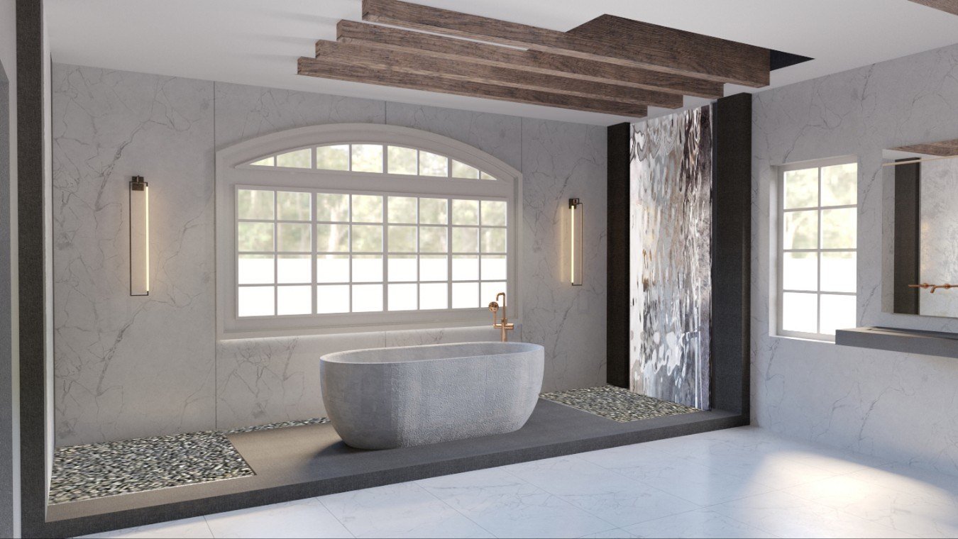 Beautiful bathroom renovation showcasing elegant design and craftsmanship