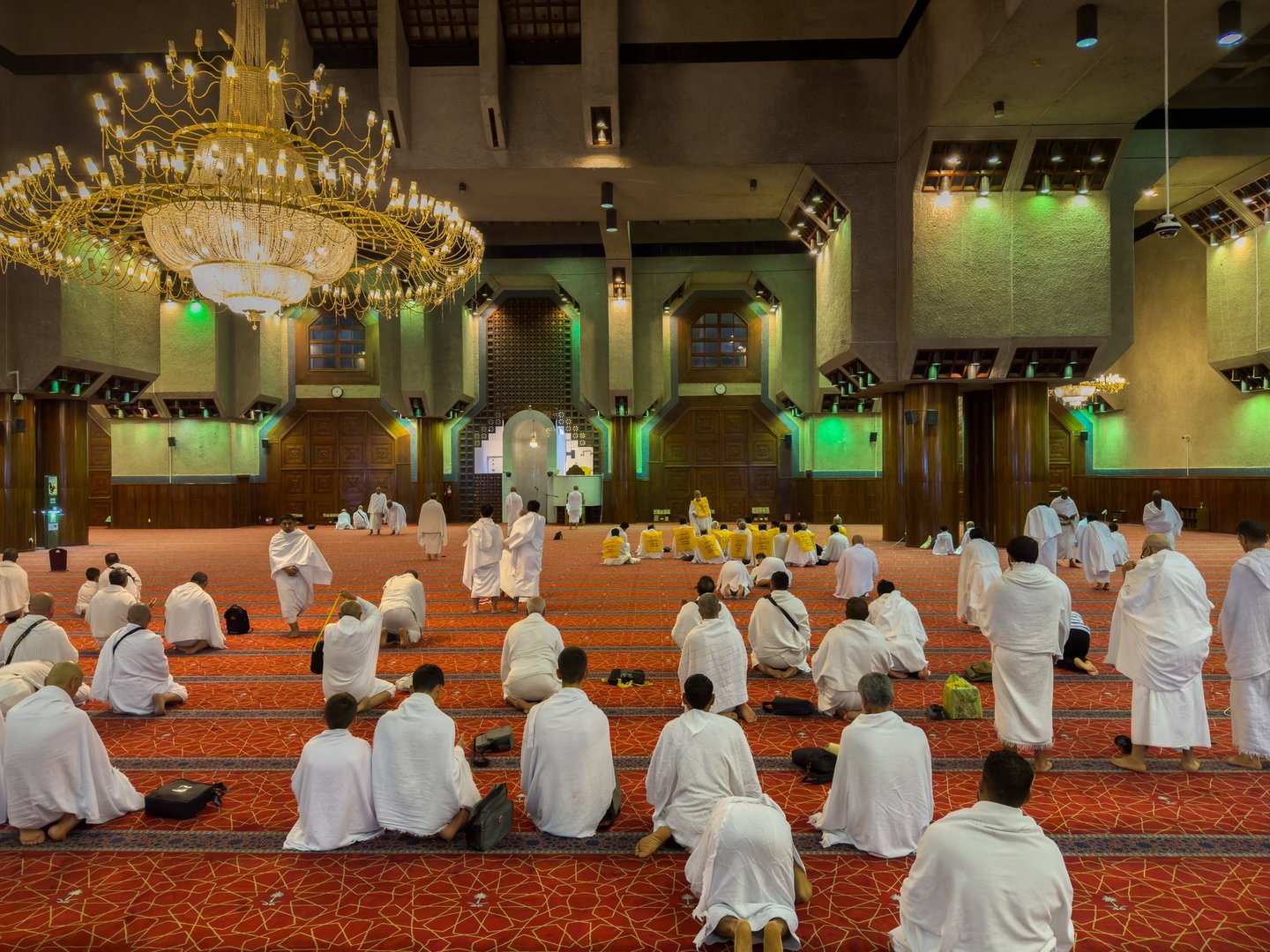 Interior of Tenim Miqat Mosque, Saudi Arabia