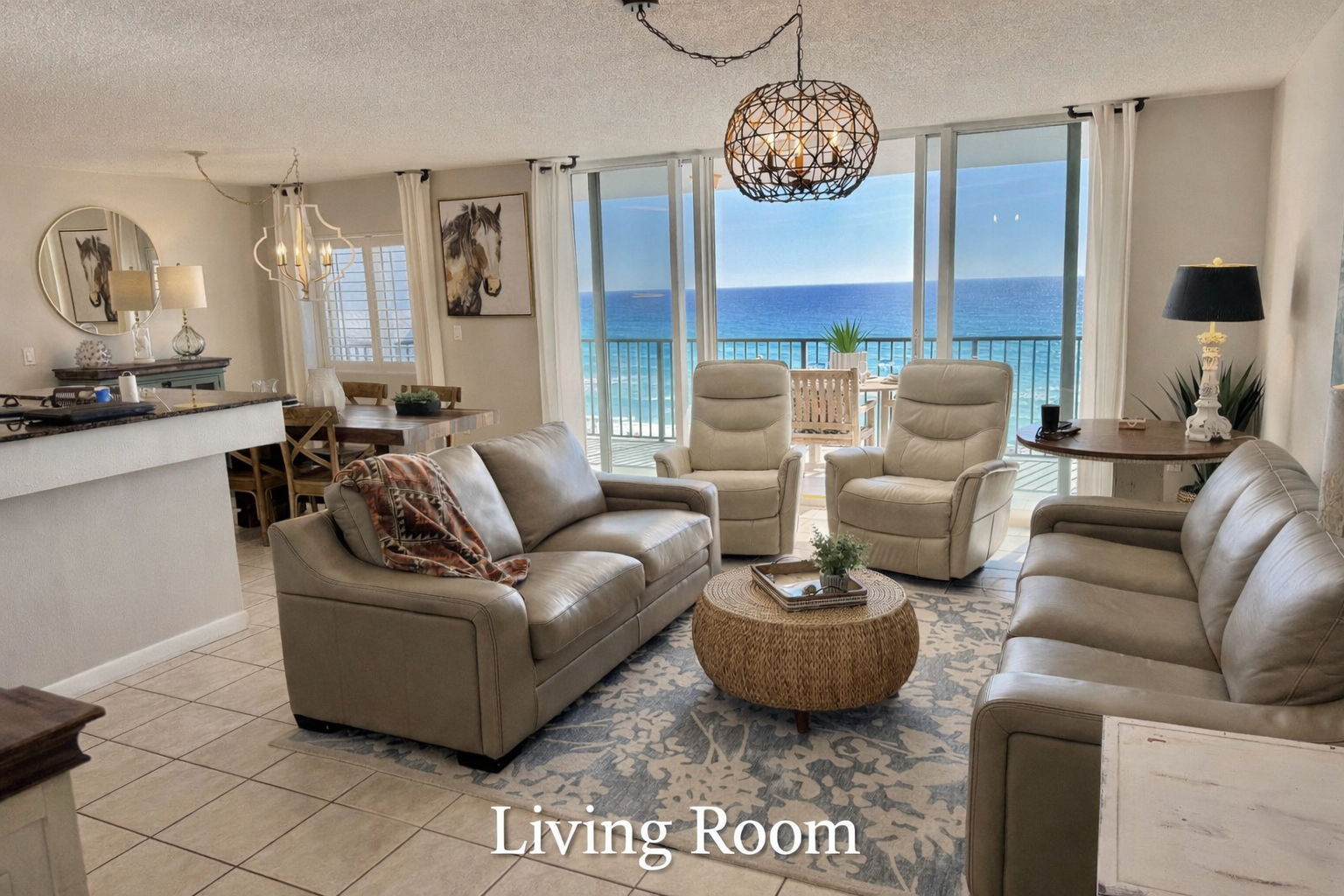 Living Room at Seahorse Beach Rentals