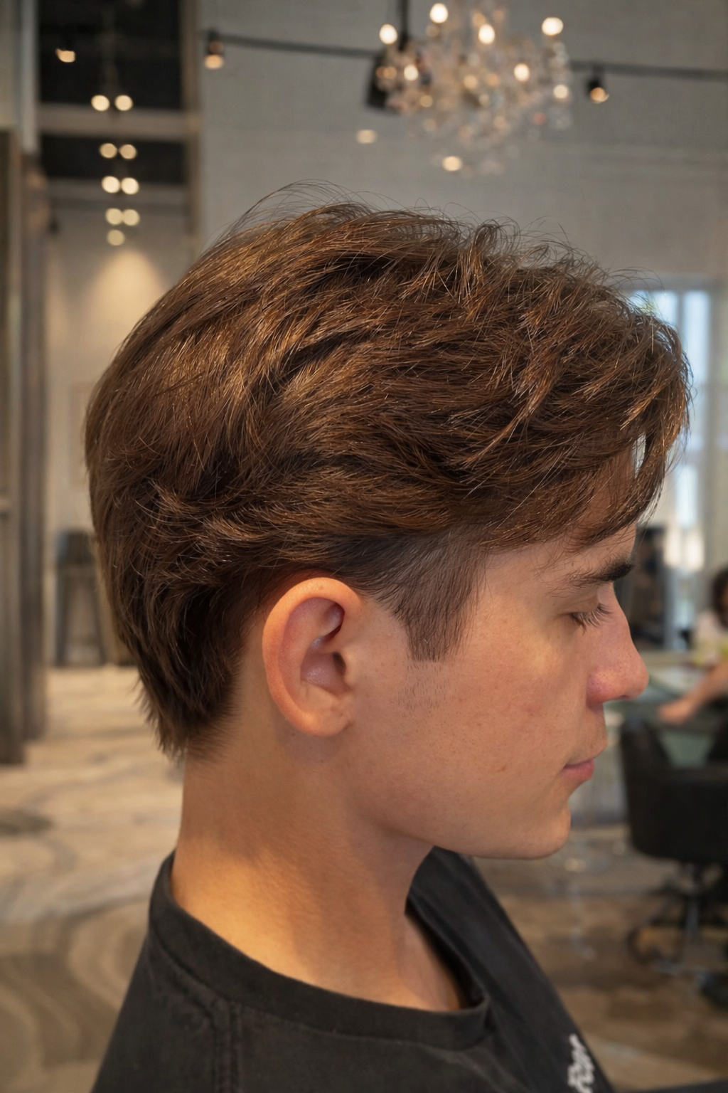 Classic scissor cut in Sarasota - professional barber at The Q Salon