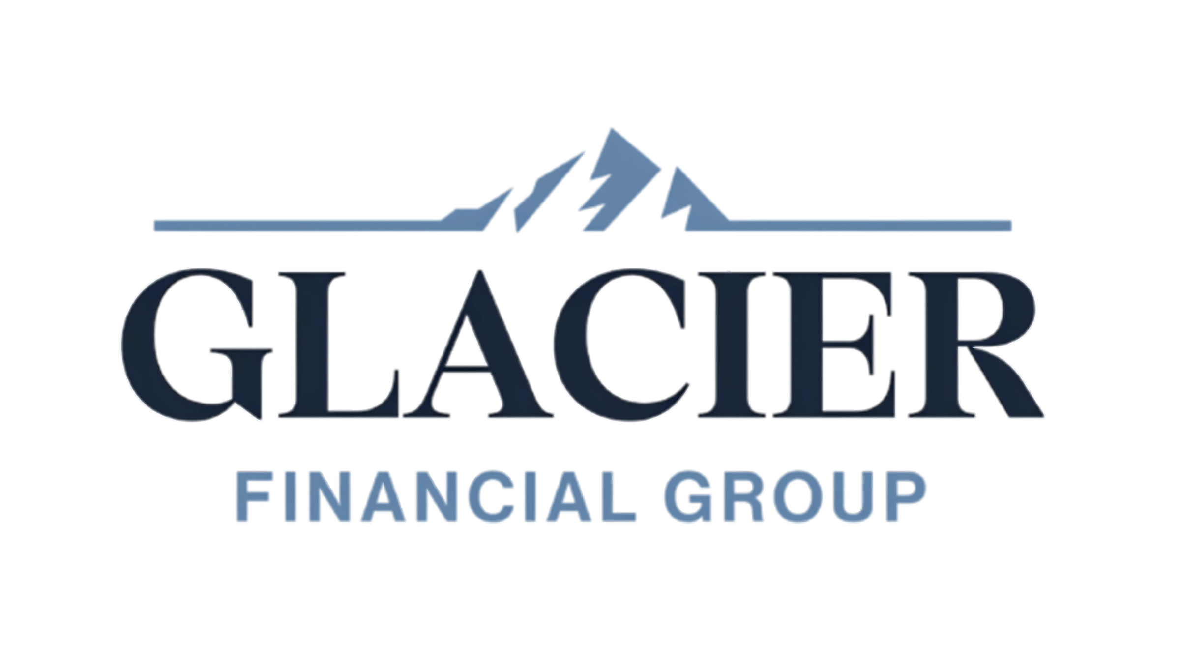 Logo of Glacier Financial Group featuring stylized mountain peaks above the name in bold letters.