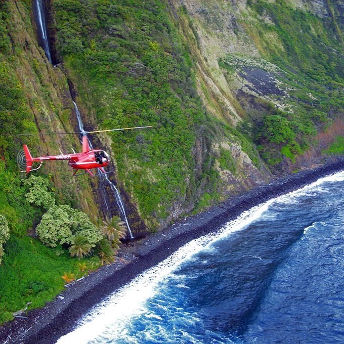 Private Big Island helicopter tour showcasing Kona Coast aerial views during exclusive charter experience