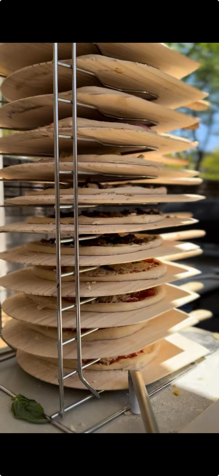 Real photo from our wood fire pizza catering service