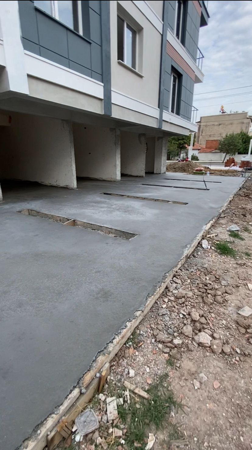 Perdahlı saha betonu sonrası - helikopterli perdah uygulaması tamamlanmış yüzey