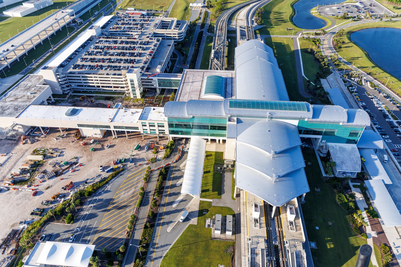 Intermodal terminal with container yard and freight trains