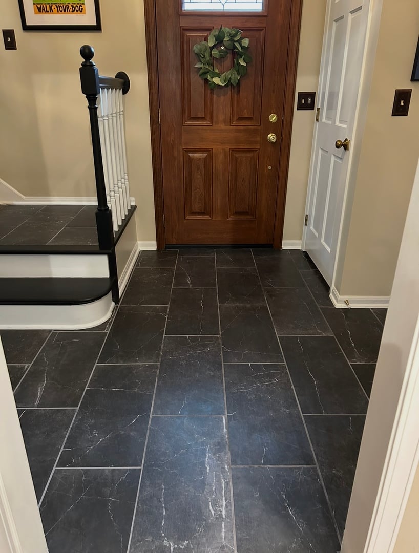Entryway Tile Installation and Stair Resurfacing - Upper Arlington, Ohio - Photo 3