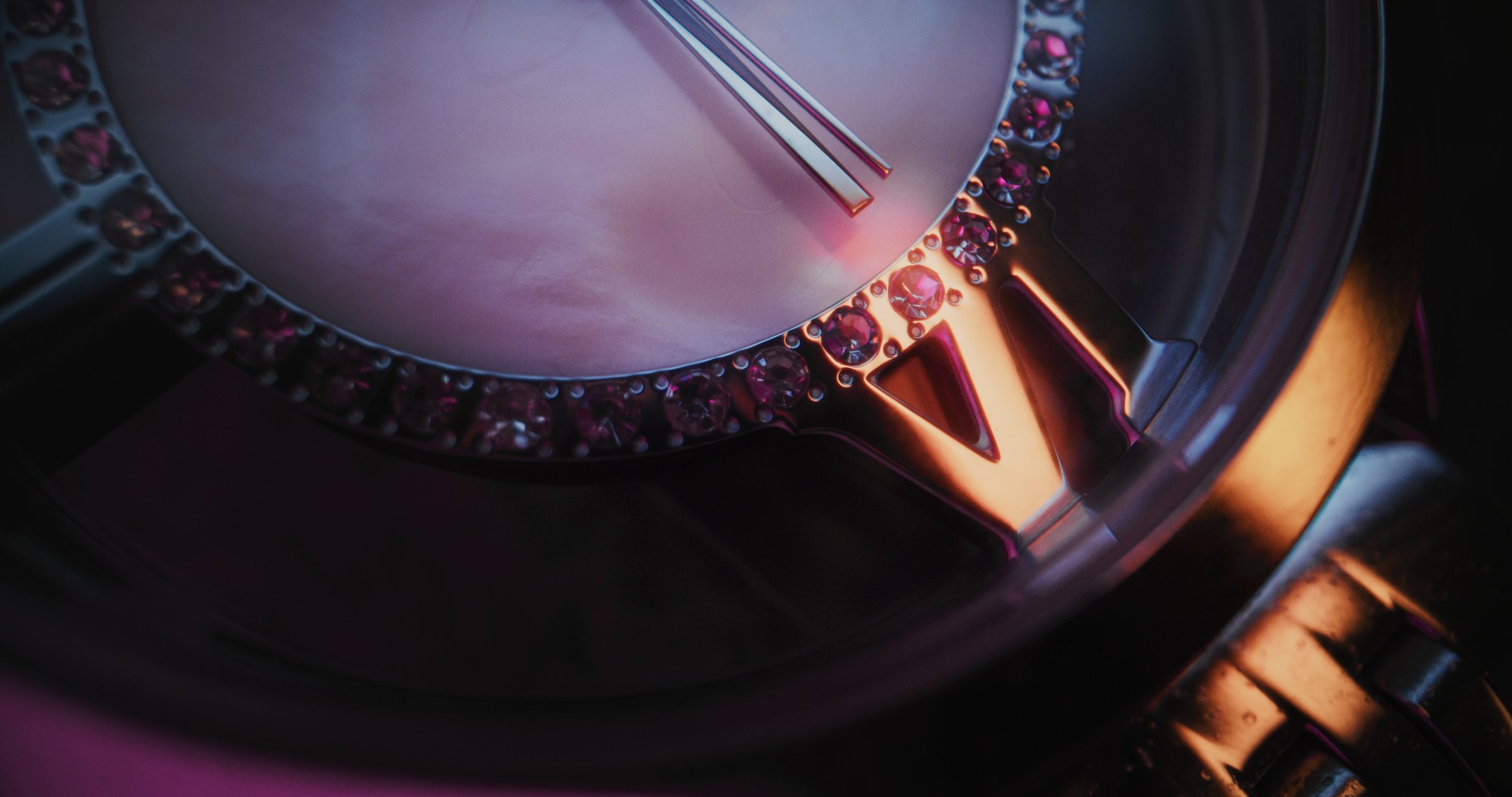 Elegant Wristwatch with Gemstone Bezel