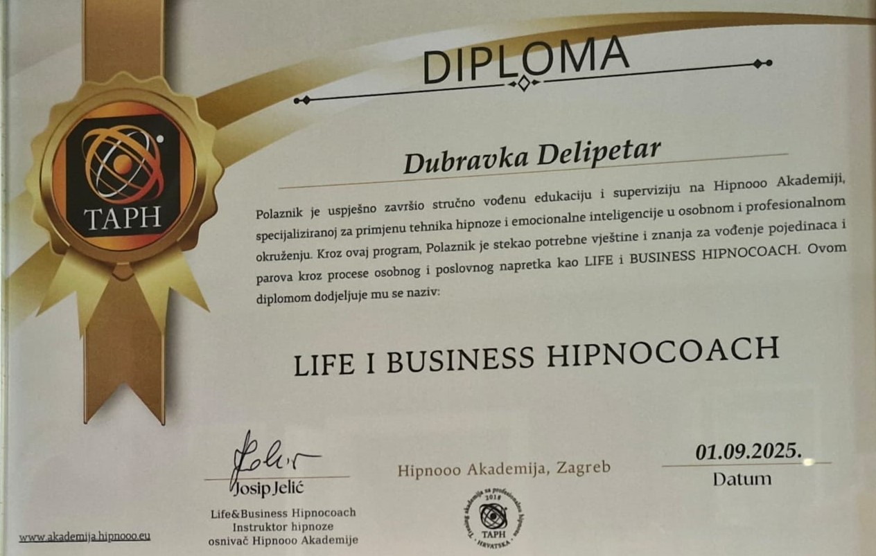 Certifikat - Dubravka Loreta