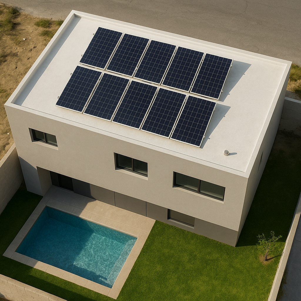 Instalación de paneles solares KYNTRA - trabajo profesional de energía renovable