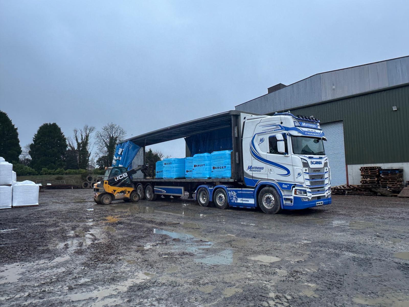 Curtainsider haulage truck