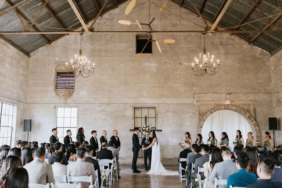 Olde Dobbin Station Chapel ceremony setup