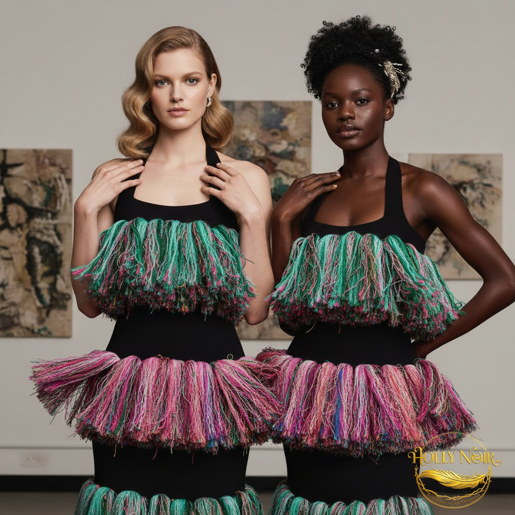 Elegant Dress Design - Black & Gold